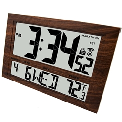 Marathon CL030025WD- Jumbo Atomic Wall Clock with 6 time Zones